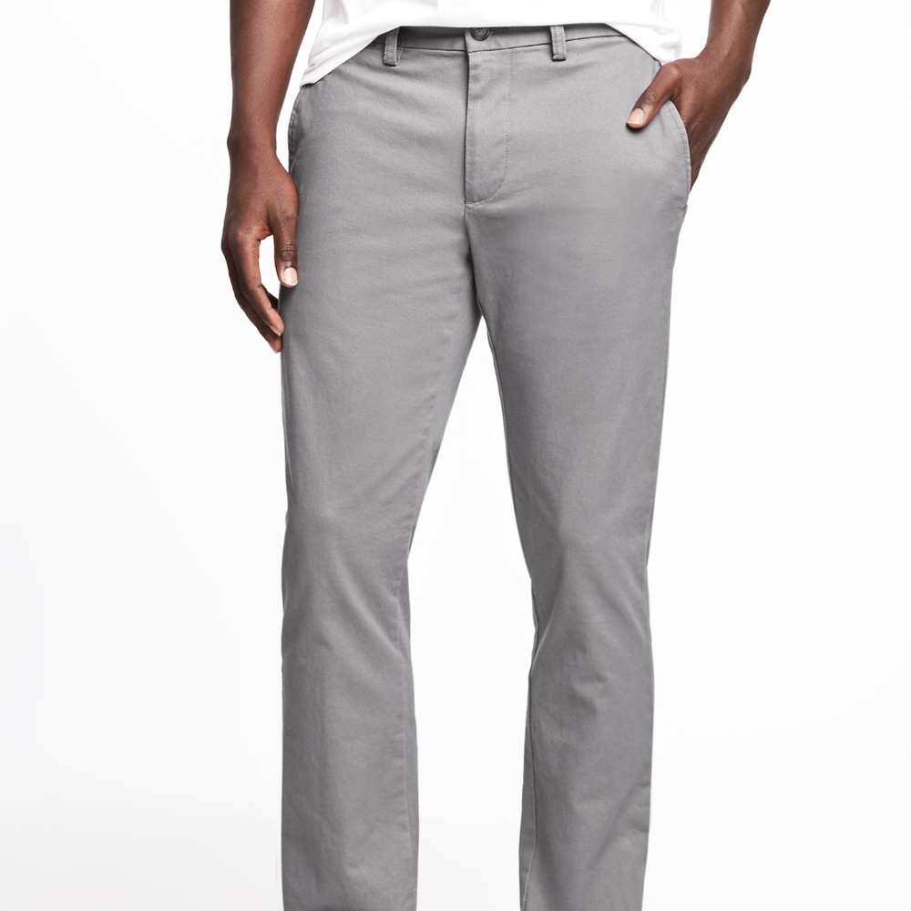 Old Navy Slim Gray Flex Khakis Pants 28 30